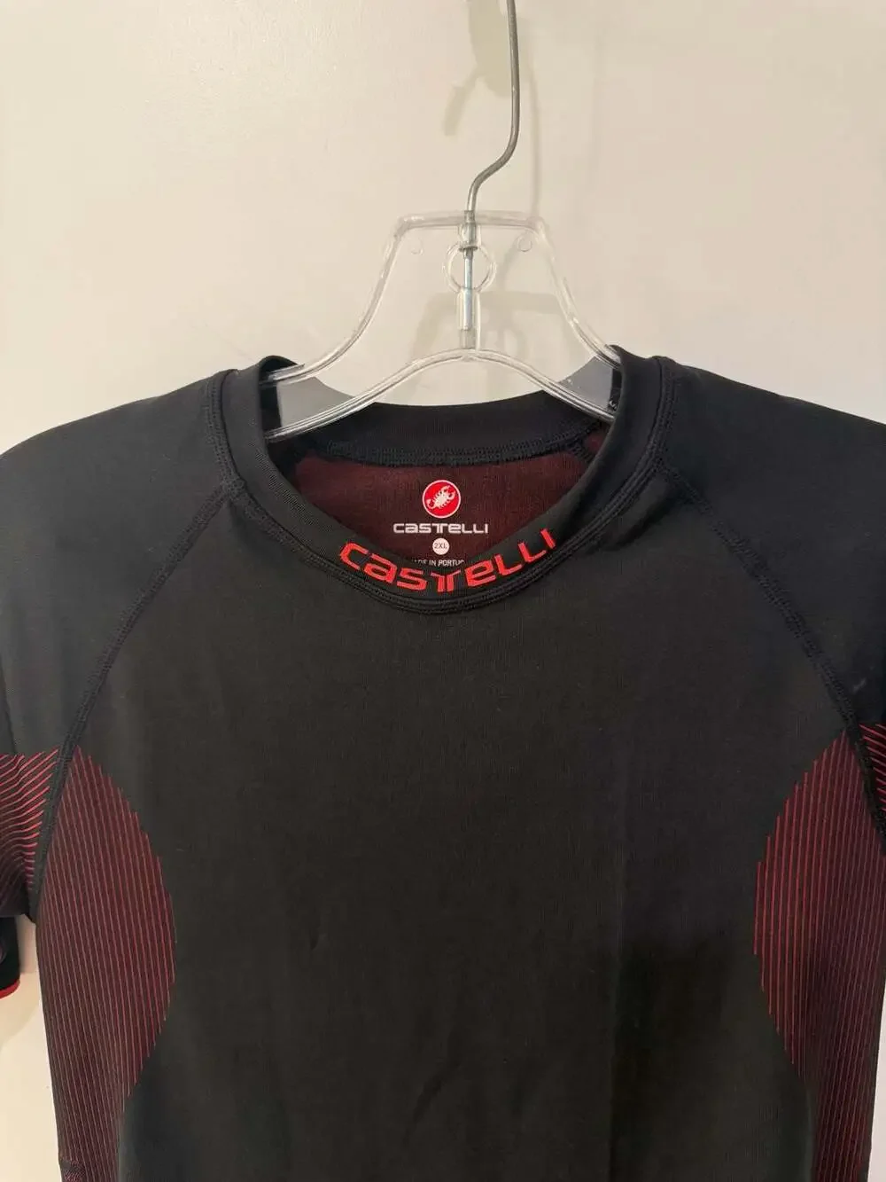 Castelli Core Seamless Short Sleeve Base Layer Black Red Size M